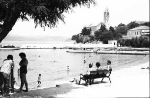 Lopud: Badestrand vor Hotel Dubrava