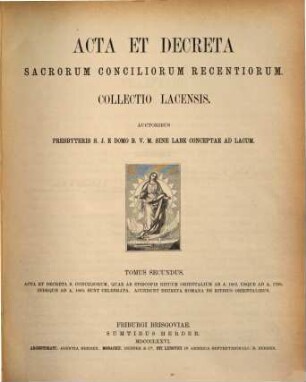 Acta et decreta sacrorum conciliorum recentiorum : collectio Lacensis. 2