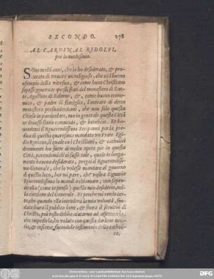 Al Cardinal Ridolfi, per lo medesimo.
