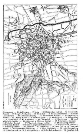 Plan der Stadt Göttingen