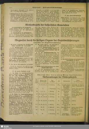 Wegweiser durch die hiesigen Organe der Sozialversicherungen
