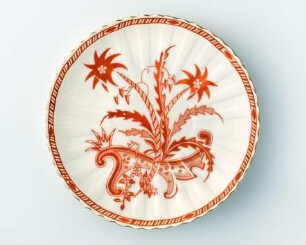 Untertasse "Art Déco-Dekor mit Blumen"