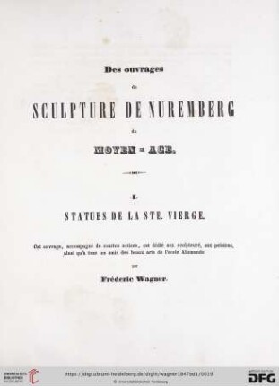 Des ouvrages de sculpture de Nuremberg du moyen-âge