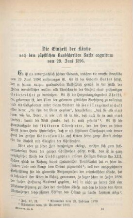 233-253 Die Einheit der Kirche nach dem päpstlichen Rundschreiben Satis cognitum vom 29. Juni 1896