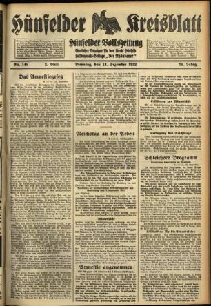 Zweite Ausgabe vom Dienstag, den 13. Dezember 1932.
