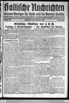 Hallische Nachrichten : General-Anzeiger für Halle und die Provinz Sachsen