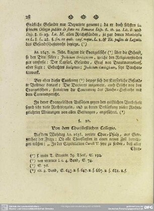 §. 10. Von dem Churfürstlichen Collegio