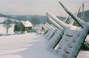 Erzgebirge. Verschneite Landschaft