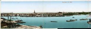 Kiel. Panorama (3-teilig). Stadtansicht mit Hafen und Schiffen
