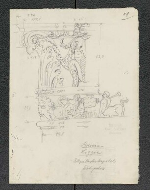 Palazzo Communale (Loggia) zu Brescia, Eckpilasterkapitell (Erdgeschoss)