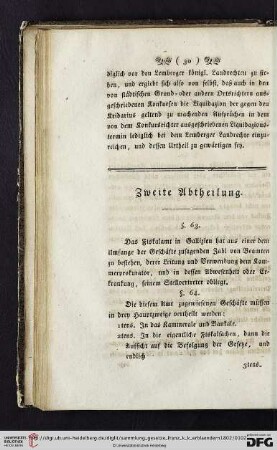 Zweite Abtheilung