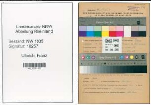 Entnazifizierung Franz Ulbrich , geb. 14.12.1913 (Steiger)