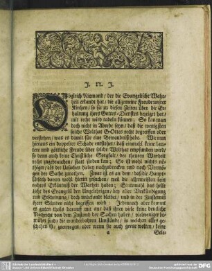 [§ I. Was die eigentliche Absicht dieser Historie sey?]