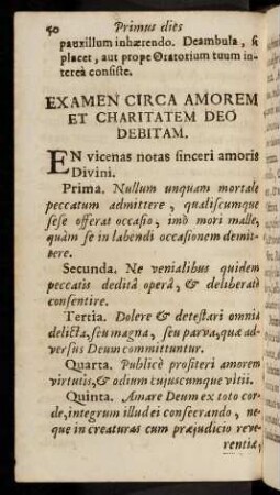 50-57, Examen circa Amorem et Charitatem ...; ...
