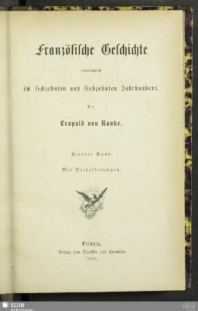 4: Französische Geschichte vornehmlich im sechzehnten und siebzehnten Jahrhundert
