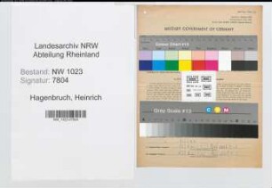 Entnazifizierung Heinrich Hagenbruch , geb. 01.08.1903 (Fabrikant)