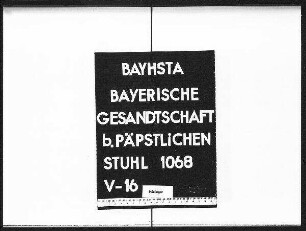 Schriftwechsel mit dem Domherrn Osthaus in Hildesheim