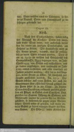Caput IX. Kirch