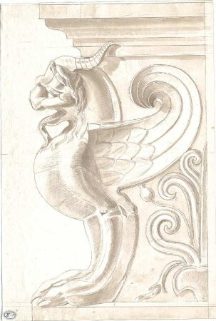 Lange, Ludwig; Lange - Archiv: XI.1 Kandelaber, Wasserbecken - Detail