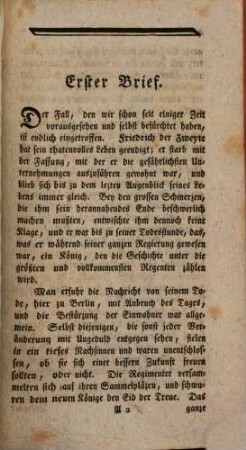 Geheime Briefe über die preußische Staatsverfassung seit der Thronbesteigung Friedrich Wilhelms des Zweyten