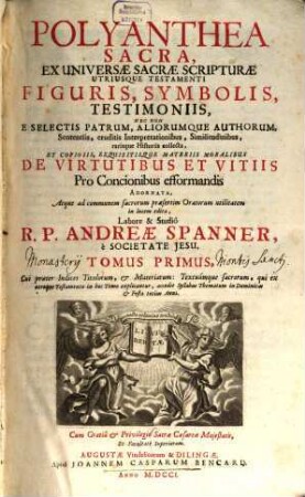 Polyanthea sacra : cum Auctario, 1.
