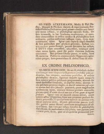 Ex Ordine Philosophico.