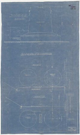 Teillageplan m. Schnitt durch Kühlturm
