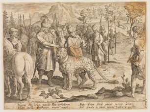 König Arsaces weiht Dionysos einen Panther