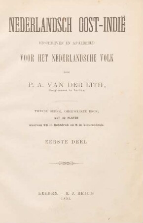 Deel 1: Nederlandsch Oost-Indië