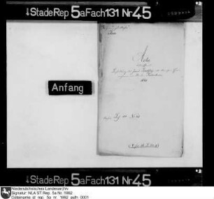 Bestallung des Jacob Lindsay zum Akziseeinnehmer im Amt Bederkesa