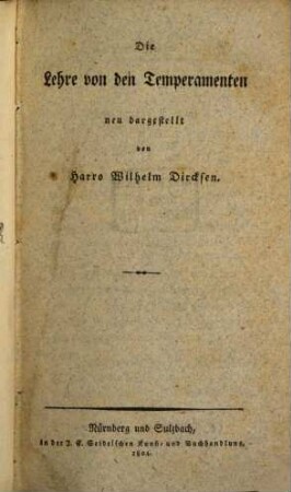 Lehre von den Temperamenten
