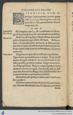 Paraphrasis Luculenta, iuxta ac brevis in elegantiarum libros Laurentij Vallae.