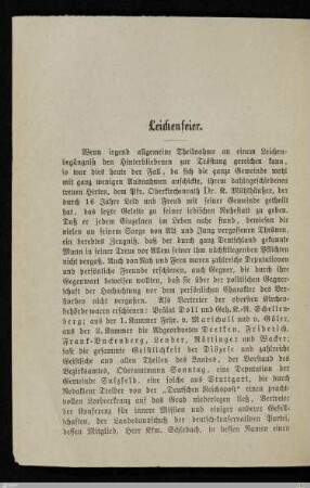 Leichenfeier