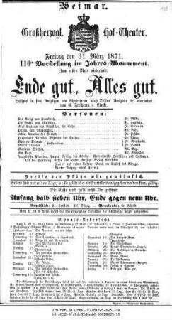 Ende gut, Alles gut