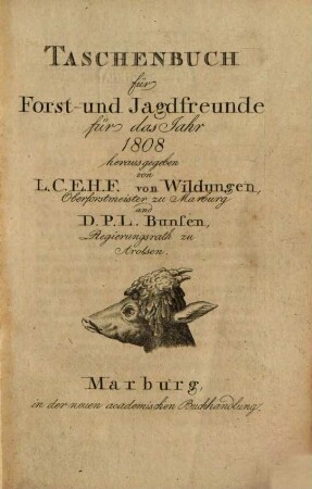 Taschenbuch für Forst- und Jagdfreunde : für die Jahre .... 1808