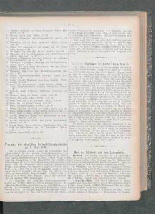 Wachstum der katholischen Schulen