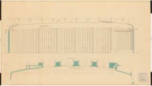 Stadthalle, Mülheim an der Ruhr Umbau: Kammermusiksaal: Längswandansicht 1:20