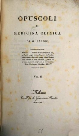 Opuscoli di medicina clinica, 2