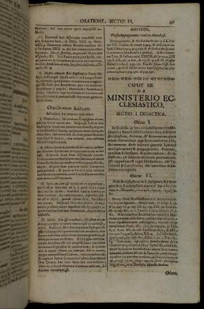 Caput XII. De Ministerio Ecclesiastico.