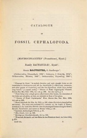 Catalogue of the fossil cephalopoda in the British Museum, Natural History, 3