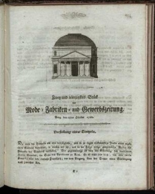 Zwey und vierzigstes Stück. Prag den 15ten Oktober 1788.