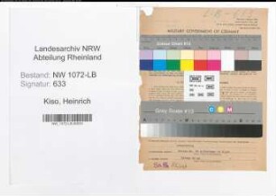 Entnazifizierung Heinrich Kiso , geb. 08.03.1894 (Betriebsfuehrer)