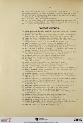Verschiedenes (Nr. 410-676)