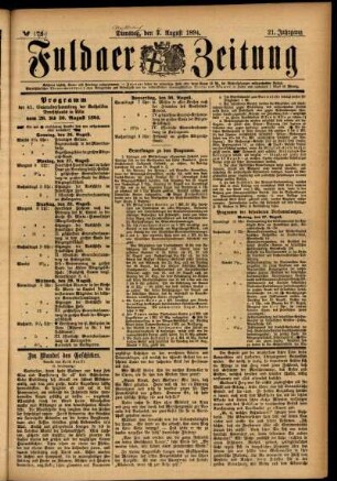 Ausgabe vom Mittwoch, den 08. August 1894.