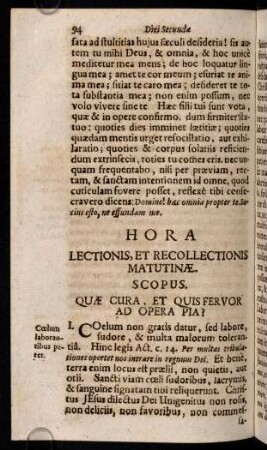 94-105, Diei Secundae Lectio spiritualis Matutina