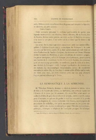 La numismatique a la Sorbonne