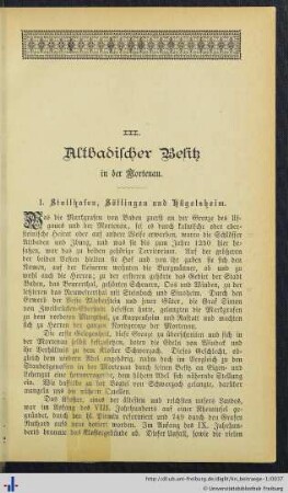 Altbadischer Besitz in der Mortenau.
