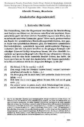 Anakoluthe dependenziell
