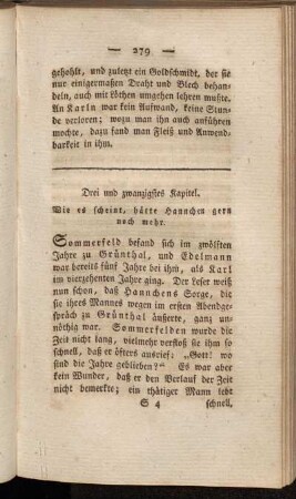 Drei und zwanzigstes Kapitel. Wie es scheint, hätte Hannchen gern noch mehr.