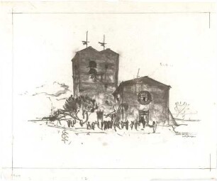 Gsaenger, Gustav; München - Neuhausen; Ev. Kirche - Perspektive